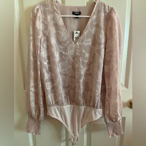 Express Pink Floral Bodysuit